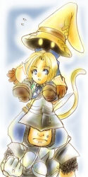 3boys adelbert_steiner anger_vein armor belt blonde_hair blue_background blue_bow blue_bowtie blue_coat blue_eyes blue_pants boots bow bowtie brown_belt brown_gloves brown_shoes carrying chibi clenched_hand coat commentary_request dated_commentary final_fantasy final_fantasy_ix flying_sweatdrops gloves grey_boots grey_gloves hat male_focus monkey_tail multiple_boys outline pants parted_lips pauldrons riemkmt828 shoes shoulder_armor shoulder_carry solid_oval_eyes tail vivi_ornitier white_outline witch_hat yellow_eyes zidane_tribal