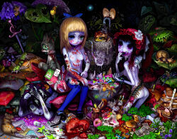 3girls ant ass bee black_hair blonde_hair blood blue_flower blue_thighhighs breasts bubble bug butterfly cake candle cat clover condom cum cum_on_hair cutting death donut drugged drugs ero_guro flower fly food four-leaf_clover frog guro hair_ornament hair_ribbon heart heterochromia horror_(theme) insect lily_of_the_valley loli maggot mary_janes mating_(animal) money moth mouse_(animal) multicolored_hair multiple_girls mushroom nipples nude original plant purple_flower purple_hair ribbon shoes skeleton small_breasts snail star_(symbol) sword tears thighhighs toad_(animal) two-tone_hair undead used_condom venus_flytrap violet_(flower) weapon white_flower wolfsbane_(flower) yukaman zombie
