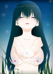absurdres breasts female_focus highres large_breasts long_hair mythology smile tagme