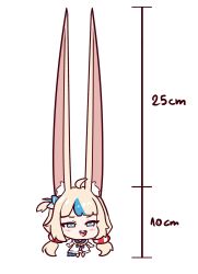 1girl animal_ears blonde_hair blue_eyes blue_hair cat_ears chibi dress fins fish_girl fish_tail highres indie_virtual_youtuber long_hair looking_at_viewer low_twintails multicolored_hair sameko_saba sleeveless sleeveless_dress solo streaked_hair tail teeth twintails upper_teeth_only very_long_ears very_long_hair virtual_youtuber white_dress zetta_05