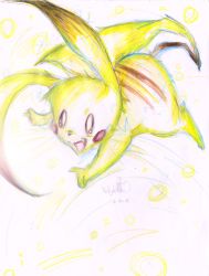 absurdres electric gen_1_pokemon happy highres kirby_(series) kirbysuperstar96 nintendo pikachu pokemon pokemon_(creature) smile