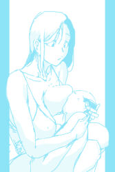 1boy 1girl absurdres age_difference aratama_(a-tama) breast_sucking breasts cleavage hetero highres large_breasts old old_man older_man_and_younger_girl