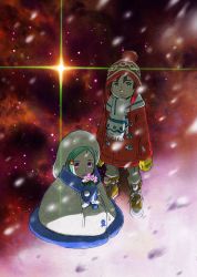 00s eureka_(eureka_seven) eureka_seven eureka_seven:_pocket_ga_niji_de_ippai eureka_seven_(series) flower highres renton_thurston snow star_(symbol) yoshida_ken&#039;ichi