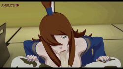 1boy1girl 1boy1girls aniflow animated animated_gif anime_girl bad_tag bodyguard chojuro clothed_sex fellatio hands_on_thighs hetero mature_female mei_terumi mizukage naruto naruto_(series) naruto_shippuuden oral pretty_face red_hair terumi_mei