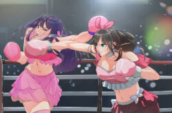 2girls boxing catfight fembox_collect hoshino_ai kizuna_ai kizuna_ai_inc. multiple_girls oshi_no_ko ryona tagme unconscious virtual_youtuber