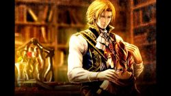 1boy 1girl age_difference amy_sorel blonde_hair book clothes family father_and_daughter flower hug indoors jewelry library long_hair mansion namco necklace official_art orange_hair raphael_sorel rose shirt short_hair soul_calibur soulcalibur_vi