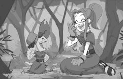 Rule 34 | brown eyes, brown hair, digimon, digimon (creature), digimon adventure, flower, long hair, monster girl, palmon, petals, plant girl, sharp teeth, tachikawa mimi, teeth