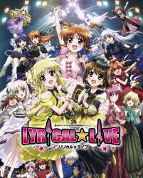 Rule 34 | 2boys, 6+girls, asumi kana, bardiche (blitz saber form) (nanoha), bardiche (nanoha), black dress, caro ru lushe, carrying, character doll, concert, cosplay, dress, erio mondial, fate testarossa, fuka reventon, glowstick, hashidate kana, highres, hikasa youko, holding, holding microphone, ichijou kazuya, in-franchise crossover, inoue marina, iris (nanoha), kobayashi sanae, lyrical nanoha, mahou shoujo lyrical nanoha, mahou shoujo lyrical nanoha a&#039;s, mahou shoujo lyrical nanoha detonation, mahou shoujo lyrical nanoha strikers, microphone, mizuki nana, mizuki nana (cosplay), multiple boys, multiple girls, music, nakahara mai, noroi usagi, official art, ogura yui, pink dress, princess carry, raising heart, raising heart (standby mode), raising heart estrea, red dress, reinforce, reinforce zwei, rinne berlinetta, saitou chiwa, sanada asami, shamal, shimizu kaori, signum, singing, stage, subaru nakajima, takahashi mikako, takamachi nanoha, tamura yukari, tamura yukari (cosplay), teana lanster, tome of the night sky, ueda kana, vita (nanoha), vivid strike!, voice actor connection, white dress, wings, yagami hayate, yellow dress, yukana, yuri eberwein, yuzuki ryouka, zafira