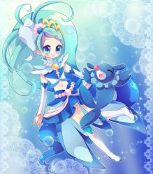 aqua_background blue_background blue_theme cure_mermaid gen_7_pokemon md5_mismatch nintendo pokemon popplio resolution_mismatch source_smaller tagme