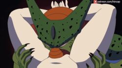 1boy 1girl android animated cell_(dragon_ball) cunnilingus dragon_ball dragonball_z future_bulma hetero hinca-p imperfect_cell interspecies oral