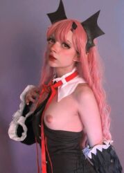 Rule 34 | 1girl, ave ria, breasts, camila, krul tepes, medium breasts, nipples, owari no seraph, pussy, thong