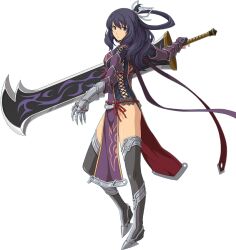 1girl breasts enami_katsumi medium_breasts official_art rixia_mao sword tagme weapon