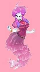 1girl absurdres blue_eyes bracelet breasts earrings female_focus full_body ghost glasses heart highres jamoart jewelry medium_breasts one_eye_closed raa_(sonic) secretary solo sonic_(series) tagme wink