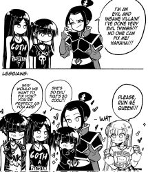 5girls avatar:_the_last_airbender avatar_legends azula blush closed_eyes comic confused corrupted_twitter_file emo-girl_(grs-) emo_fashion english_text goth-girl_(grs-) grs- heart highres hug long_hair multiple_girls original pastel-goth-girl_(grs-) punk punk-girl_(grs-) short_hair skull_print speech_bubble surprised topknot yuri