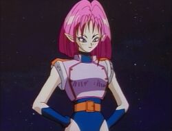 1990s_(style) 1boy 1girl angry animated animated_gif armor ass bare_legs blue_gloves blue_leotard boots breasts demon_boy demon_girl falling fangs gloves grass highleg highleg_leotard jumping kishin_douji_zenki leotard looking_at_another low_ponytail magic medium_breasts medium_hair multiple_girls nagi_(kishin_douji_zenki) nature pants pink_hair pointy_ears ponytail red_eyes retro_artstyle shoulder_pads size_difference smile stretching surprised thigh_boots zenki