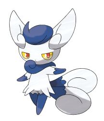 artist_request closed_mouth colored_sclera dot_nose full_body gen_6_pokemon highres jitome meowstic meowstic_(female) nintendo official_art pokemon pokemon_(creature) pokemon_focus pokemon_xy red_eyes solo standing third-party_source transparent_background yellow_sclera