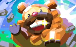 Rule 34 | :3, bidoof, gen 4 pokemon, glint, nintendo, no humans, open mouth, pokemon, pokemon (creature), pokemon focus, pokemon tcg, rock, second-party source, shikano satomi, smile, solo, teeth