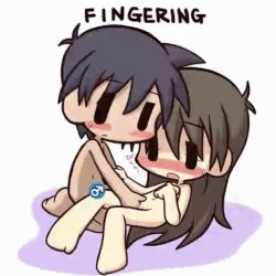 1boy 1girl animated animated_gif censored chibi fingering hetero ikkyuu kamasutra lowres nude sex tagme