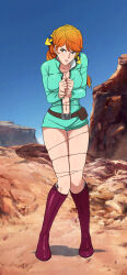 1girl absurdres bad_end barefoot bdsm bondage bound bound_ankles bound_arms bound_legs captured defeat feet game_over highres long_hair lost_one_zero lupin_iii mine_fujiko nail_polish toes