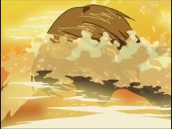 1girl absurdres animated blue_one-piece_swimsuit breasts brown_eyes brown_hair highres mamoru_(sister_princess) one-piece_swimsuit partially_submerged pool poolside short_hair sister_princess smile swimming swimsuit tagme video water