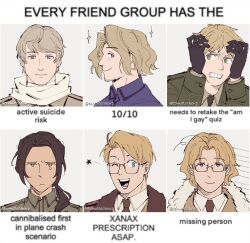 6+boys :&lt; :d ahoge america_(hetalia) asymmetrical_bangs axis_powers_hetalia beard_stubble black_gloves blonde_hair blue_eyes brown_hair brown_jacket brown_necktie canada_(hetalia) china_(hetalia) collared_shirt cuff_links curtained_hair english_text facial_hair france_(hetalia) fur-trimmed_jacket fur_trim glasses gloves green_eyes green_jacket green_necktie grimace hands_on_own_head highres jacket light_smile long_hair long_sleeves looking_at_another looking_at_viewer meme multiple_boys necktie one_eye_closed open_mouth parted_bangs portrait profile purple_eyes raised_eyebrows raised_inner_eyebrows rectangular_eyewear russia_(hetalia) scarf semi-rimless_eyewear shirt short_hair side_ponytail smile straight-on straight_hair stubble swept_bangs tareme thick_eyebrows tomatoshoup twitter_username united_kingdom_(hetalia) v-shaped_eyebrows wavy_hair white_scarf wink_star yellow_eyes