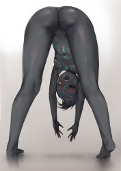 1boy 2021 alien ass astral astral_(yu-gi-oh!) bent_over black_eyes black_sclera black_skin body_markings bodypaint bulge colored_sclera colored_skin fangs forehead_jewel heterochromia highres kurage444 legs_apart looking_down male_focus no_visible_genitalia open_mouth pectorals puffy_chest smile solo spread_legs sweatdrop tagme teeth trap upper_teeth_only yellow_eyes yu-gi-oh! yu-gi-oh!_zexal