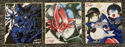 Rule 34 | annoyed, digicore interface, digimon, digimon (creature), expressionless, highres, loogamon, nagasumi eiji, paildramon, tamahime satsuki, wizarmon, wolf