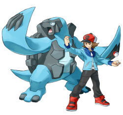 10s carracosta creatures_(company) game_freak gen_5_pokemon good_frog hat hilbert_(pokemon) nintendo pokemon pokemon_(creature) pokemon_bw simple_background
