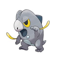 artist_request frigibax full_body nintendo no_humans official_art open_mouth outline pokemon pokemon_(creature) pokemon_focus pokemon_sv solo third-party_source transparent_background white_outline yellow_eyes