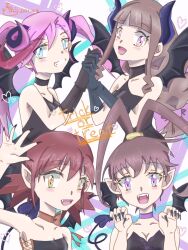 amano_nene_(digimon_xros_wars) digimon digimon_xros_wars hair_ornament hairclip halloween halloween_costume hinomoto_akari karan_eri long_hair ponytail split_ponytail tsukiyono_ruli