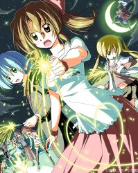 1boy 6+girls absurdres animal_ears artist_name asakaze_risa ayasaki_hayate beach black_hair blonde_hair blue_eyes blue_hair blush brown_hair chibi collarbone dolphin dress fake_animal_ears fireworks green_eyes hanabishi_miki hata_kenjirou hayate_no_gotoku! highres hood hoodie katsura_hinagiku long_hair long_skirt maria_(hayate_no_gotoku!) miniskirt moon multiple_girls navel night night_sky nishizawa_ayumu ocean official_art pink_hair ponytail purple_hair rabbit_ears red_eyes saginomiya_isumi sanzen&#039;in_nagi segawa_izumi short_hair short_shorts shorts skirt sky sleeveless sleeveless_dress smile sparkler star_(sky) starry_sky twintails wristband yellow_eyes