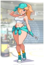 1girl alternate_costume blonde_hair blue_eyes highres mario_(series) mcarthur1010 nintendo rosalina solo super_mario_galaxy