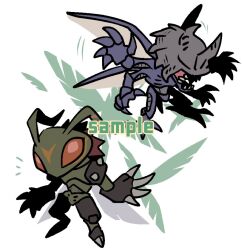 Rule 34 | bug, digimon, digimon (creature), exoskeleton, horns, kabuterimon, rhinoceros beetle, sharp teeth, stingmon, teeth