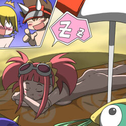 Rule 34 | ace (dinosaur king), climax entertainment, dinosaur king, glasses, glasses on head, kodai ryuuta, long hair, nollety, nude, parapara (dinosaur king), pink hair, rex owen, tatsuno malm, twintails