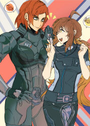2girls commander_shepard commander_shepard_(female) dog_tags highres mass_effect_(series) multiple_girls n7_armor ssv-akinarii tumblr