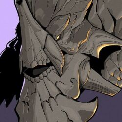 basario_(monster_hunter) beast claws colored_skin dinosaur game_character highres horns looking_at_viewer monster monster_hunter_(series) open_mouth purple_skin reptile scales solo tail tongue wing_membranes wings