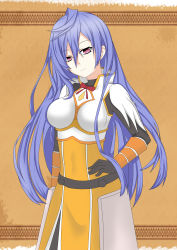Rule 34 | 1girl, absurdres, blue hair, cosplay, darkness (konosuba), darkness (konosuba) (cosplay), female focus, highres, iris heart, kono subarashii sekai ni shukufuku wo!, long hair, neptune (series), pururut, red eyes, solo, symbol-shaped pupils, very long hair