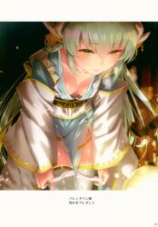 1girl fate/grand_order fate_(series) horns japanese_clothes kiyohime_(fate) no_bra open_clothes open_shirt panties panty_pull tagme thighhighs underwear undressing yasuyuki