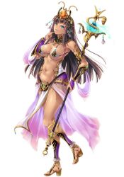 Rule 34 | 1girl, breasts, character request, dark-skinned female, dark skin, groin, large breasts, navel, source request, tagme