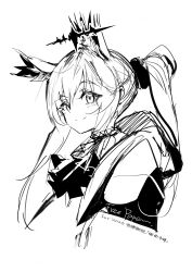 Rule 34 | 1girl, 2025, absurdres, ambience synesthesia, amiya (arknights), animal ears, arknights, ascot, chinese commentary, chinese text, choker, closed mouth, commentary request, cropped shoulders, greyscale, hair between eyes, highres, hood, hood down, hooded jacket, infection monitor (arknights), jacket, long hair, long sidelocks, looking at viewer, monochrome, official art, ponytail, rabbit ears, rabbit girl, sidelocks, sideways glance, simple background, simplified chinese text, sketch, smile, solo, sound wave, split mouth, translation request, white background, yui (niikyouzou)