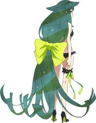 1girl artist_request character_request gatchaman_crowds green_hair looking_at_viewer looking_back tagme