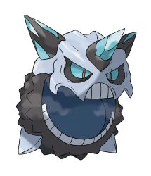Rule 34 | artist request, blue sclera, check artist, colored sclera, full body, gen 3 pokemon, glalie, highres, mega glalie, mega pokemon, nintendo, no humans, official art, open mouth, pokemon, pokemon (creature), pokemon focus, pokemon oras, red eyes, solo, sugimori ken, teeth, third-party source, transparent background
