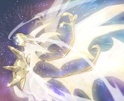 Rule 34 | commentary request, dragon, gen 7 pokemon, glowing, legendary pokemon, multiple wings, necrozma, necrozma (ultra), nintendo, no humans, open mouth, pokemon, pokemon (creature), pokemon focus, solo, sparkle, spikes, user zdet5532, wings