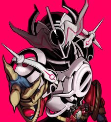 Rule 34 | 1boy, alien, armor, black hole, bodysuit, cobra (animal), cobra evolbottle, evol blackhole, evol driver, evol trigger, evolto, full armor, fullbottle, gloves, glowing, gold armor, helmet, highres, horns, kamen rider, kamen rider build (series), kamen rider evol, looking at viewer, male focus, red eyes, rider belt, rider evolbottle, science fiction, sfsicm048, shoulder armor, shoulder spikes, solo, spikes, tokusatsu, upper body, villain pose, white armor