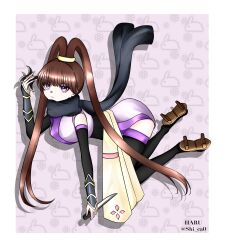 absurdres amano_nene_(digimon_xros_wars) digimon digimon_xros_wars hair_ornament hairclip highres long_hair ninja ponytail split_ponytail