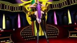 1girl 3d animal_ears animated anus ass black_bow black_bowtie black_pasties blush bouncing_breasts bow bowtie breasts brwn035 crescent crescent_hair_ornament dancing elbow_gloves fake_animal_ears fake_tail gloves hair_ornament heart_pasties large_breasts meme_attire navel nipples pasties patchouli_knowledge ponytail purple_eyes purple_hair pussy rabbit_ears rabbit_tail reverse_bunnysuit reverse_outfit solo tail touhou video