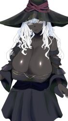Rule 34 | 1girl, breasts, dark-skinned female, dark skin, huge breasts, long hair, smile