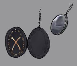 commission commissioner_upload grey_background highres jewelry locket makishi makishi_(duraznomaki) non-web_source pendant