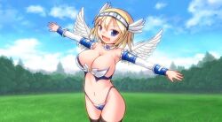 1girl angel blue_eyes breasts depravia game_cg highres large_breasts medium_hair non-web_source solo warrior