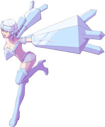 1girl breasts creatures_(company) female_focus full_body furuaki game_freak gen_3_pokemon hat legendary_pokemon nintendo personification pokemon regice simple_background standing white_background white_hair